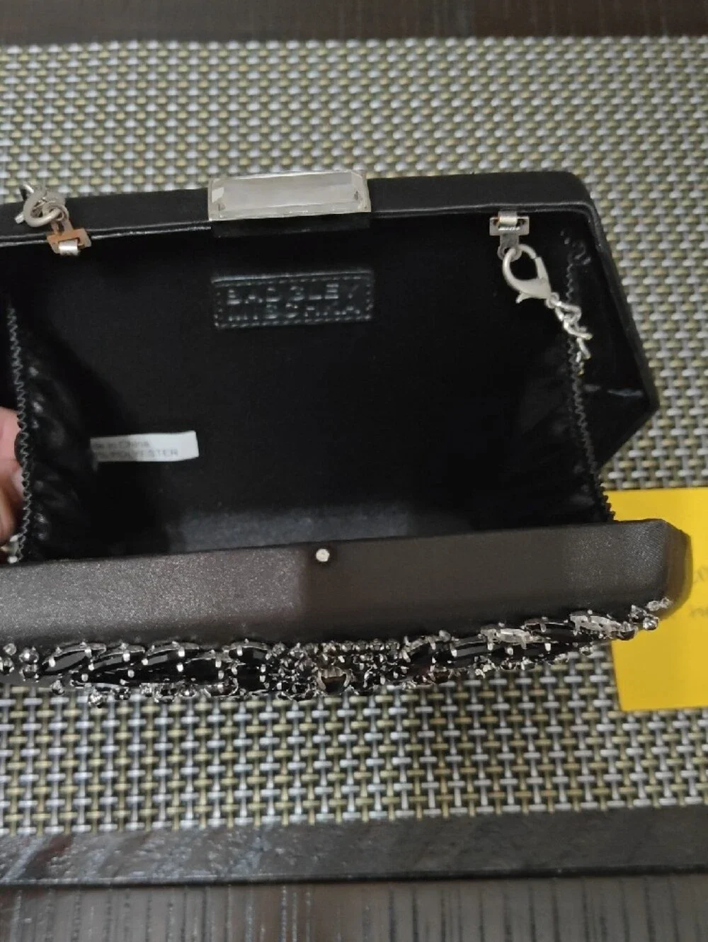 Elegant Badgley Mischka Evening Clutch with Chain Strap